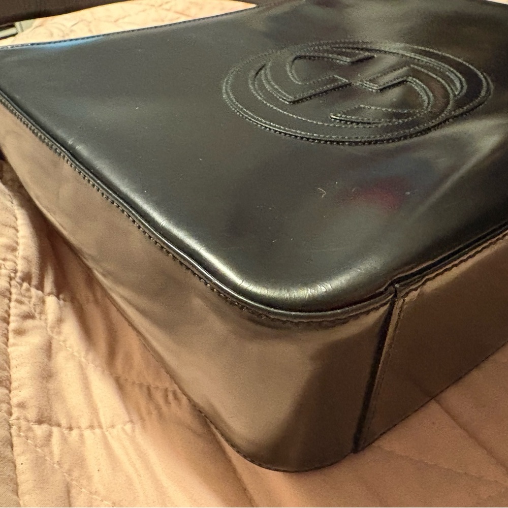 X SOLD X GUCCI - Authentic Soho vintage black patent leather shoulder bag - Picture 7 of 14